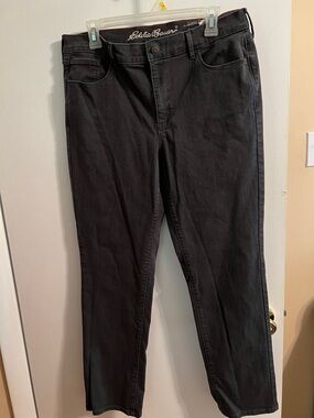 Eddie Bauer Women’s Straight Leg Jeans in Charcoal Gray